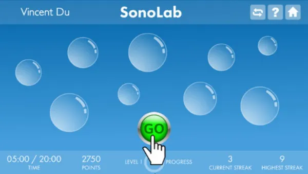SonoLab 학습 화면